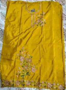 Yellow Embroidered Suit piece