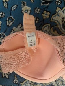 Pink Lace Trim Halter Bra