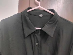 Black Bodycon shirt dress