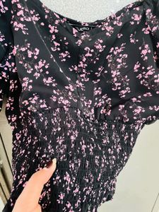 Floral Smocked Crop Top