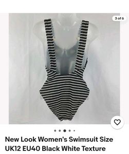 New Look Striped One-Piece Swimsuit