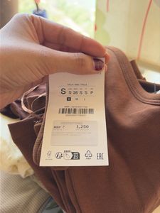 ZARA Brown Ribbed Tank Top