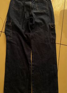 Dark Wash Cargo Jeans