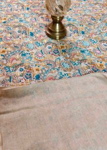 fancy Pure Masleen Shimmer Suit Sky Blue Golden Bu