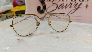Gold Aviator Eyeglasses
