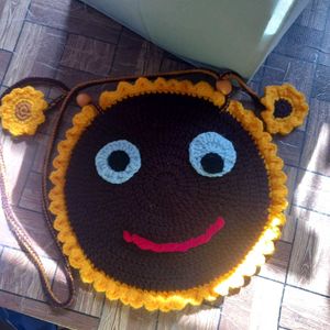 Crochet Sunflower Face Bag