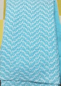 Unstchd Light Blue Chikankari suit piece