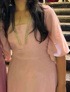 Elegant Pink Kurta Set with Pants