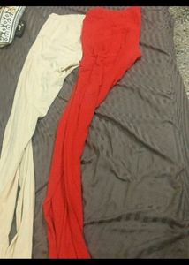 Bundle of Two Leggings (Cream & Red)donation