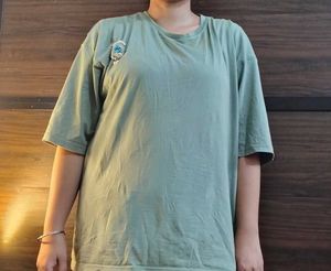 Light Green Embellished Evil Eye T-Shirt