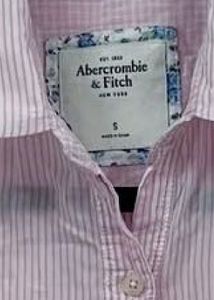 Abercrombie &amp; Fitch Pink Striped Button-Up Shirt