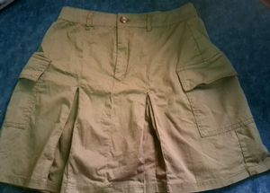 Khaki Cargo Mini Skirt