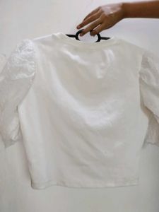 Chic White Puff Sleeve Top