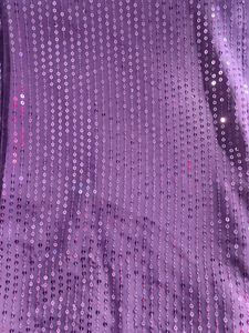 Lavender Sequinned Saree with blouse piece