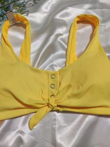 Bright Yellow Bikini Top