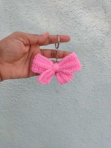 Crochet Bow Keychain