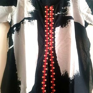 Boho Abstract Print kurta with jacket