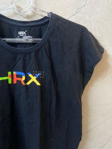 HRX Black Graphic T-Shirt