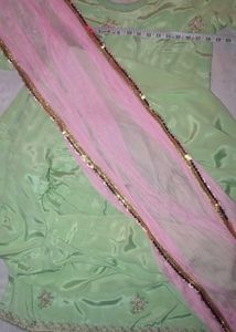 original crap silk with Pink Dupatta