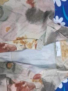Abstract Print Button-Up Shirt