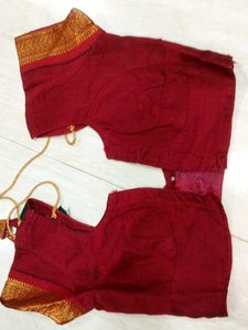 Elegant Green &amp; Red Saree