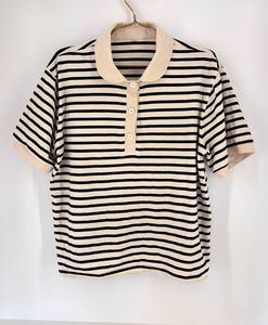 Striped Polo Shirt Korean style