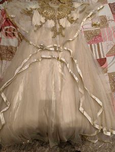 Elegant Cream &amp; Gold Gown