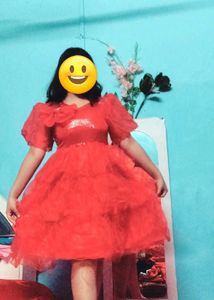 RED TUELLE FROCK💗