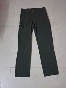 Dark Green Casual Pants