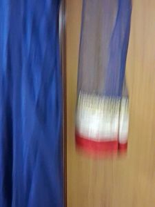 Elegant Blue &amp; Gold Anarkali suit