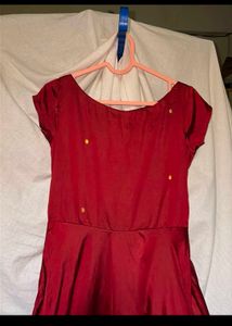 Elegant Red Silk Gown