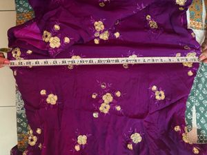 Elegant Purple chinoun kurta set with dupatta