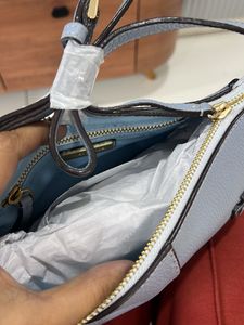 Tory Burch Light Blue Leather Crossbody Bag