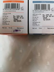 Plum Vitamin C &amp; Rice Water Niacinamide Serums