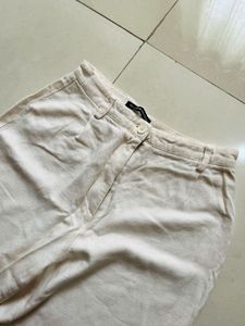 White Slim Fit Trousers