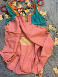 Cute One-Piece Swimsuit with Flower Accents