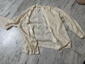 Cream Knit Shrug Sweater