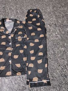 Cute Bear Print Korean Style Pajama Set
