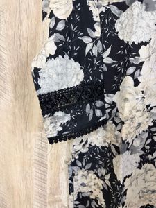 Stylish Floral lace work suit set with dupatta