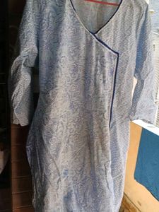 Blue Floral Print Kurta