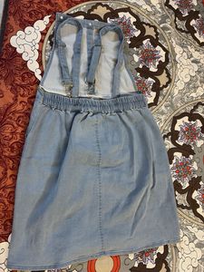 Cute Denim Pinafore Dress