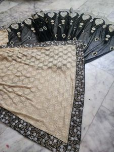 cream and black beautiful color combination net sa