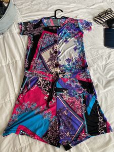 Stretchy Playsuit Multi Colour