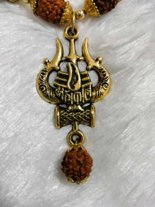 Rudraksha Trishul Necklace