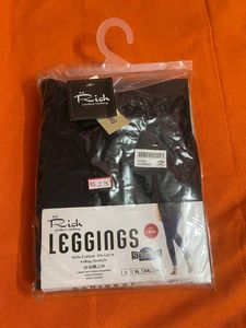 Rich Black Leggings -XXL