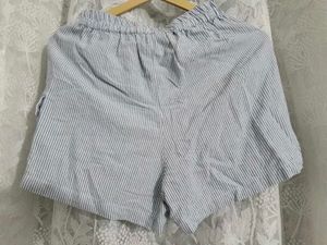Zudio Striped Blue Casual Shorts