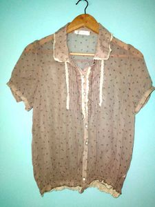 Vintage Sheer Floral Top