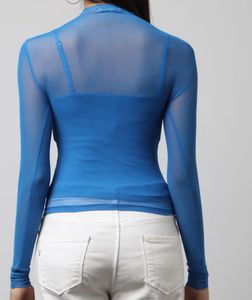 Turtle Neck Mesh Top With Adjustable Spaghett