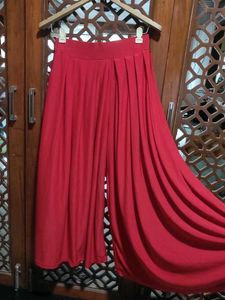 Flowy Red Plazzo Pants❤️