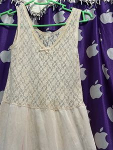 Sleeveless Black midi  &amp; white slip dress